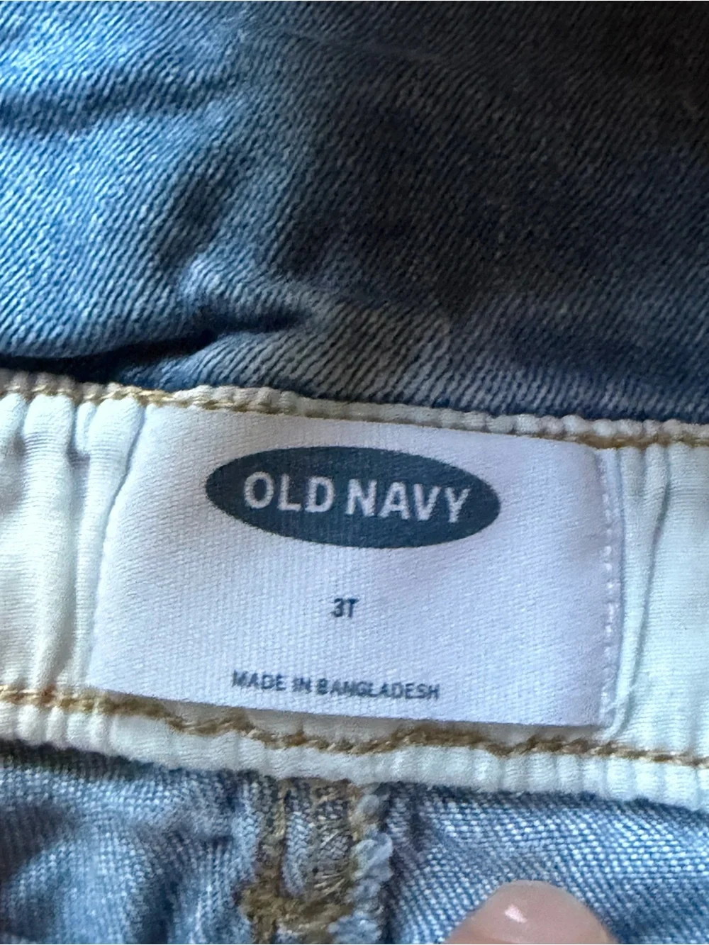 Old Navy Toddler Girls Denim Overalls Cuffed Crop Distressed Size 3T